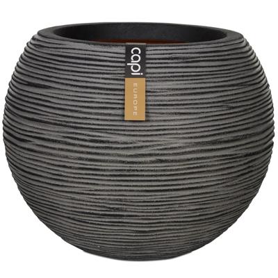 Capi Nature Rib NL bol 62x48cm bloempot antraciet Capi Nature Rib NL bol 62x48cm bloempot antraciet