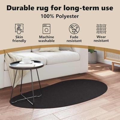 VidaXL Vloerkleden huarte zwart 80 x 150 cm polyester