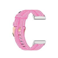 Fitbit Versa 3/4 & Sense 1/2 Canvas nylon bandje - Roze - thumbnail