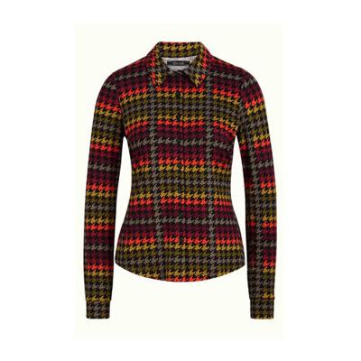 King Louie blouse Houndstooth met all over print zwart/multi King Louie blouse Houndstooth met all over print zwart/multi