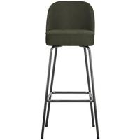 WOOOD Barkruk 'Vogue' Woven, kleur Warm Groen (zithoogte 80cm) - thumbnail