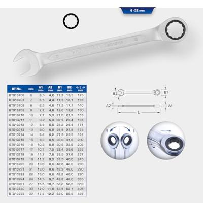 Brilliant Tools BT013714 BT013714 Ringsleutel met ratel Sleutelbreedte (metrisch) 14 mm