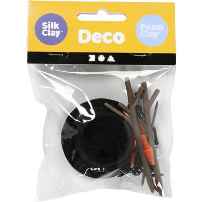 Silk Clay Hoeden, neuzen en takken, afm 2,3-7 cm, 3 set/ 1 doos
