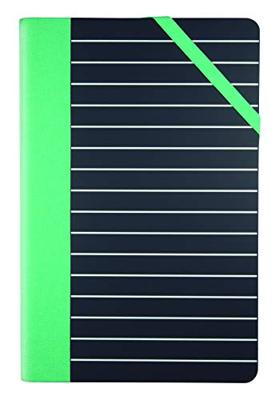 Notitieboekje Milan STRIPE Zwart Groen 21 x 14,6 x 1,6 cm
