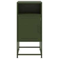 Nachtkastje 36x39x78 cm staal olijfgroen - thumbnail