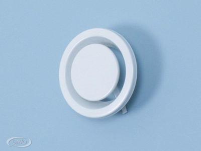 Afzuigventiel rond staal RAL 9010 buis 160 mm