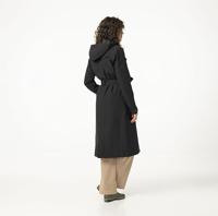 AGU Trench Coat Long Regenjas Urban Outdoor Dames - Zwart - M - Waterdicht - thumbnail