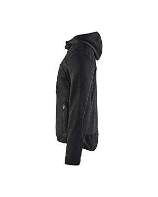 Blåkläder Gebreid vest met softshell 49302117 | Donkergrijs/Zwart | Maat S - 7330509411612