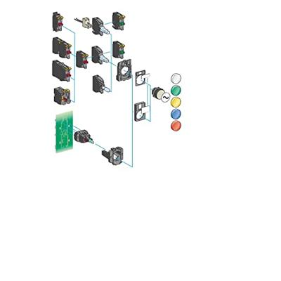 Schneider Electric ZBVB1 LED-element Met fitting Wit 24 V/DC, 24 V/AC 1 stuk(s) Schneider Electric ZBVB1 LED-element Met fitting Wit 24 V/DC, 24 V/AC 1 stuk(s)