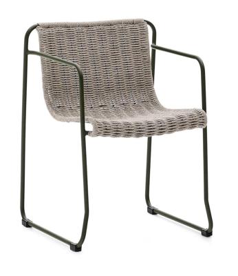 Kave Home Tuinstoel 'Maurina' Touw en staal, kleur Grijs