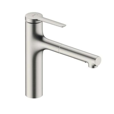 Hansgrohe Zesis M33 ééngreeps keukenmengkraan 160 uittrekbare vuistdouche 2jet sBox lite, rvs look