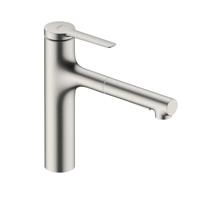 Hansgrohe Zesis M33 ééngreeps keukenmengkraan 160 uittrekbare vuistdouche 2jet sBox lite, rvs look - thumbnail
