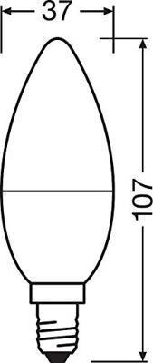OSRAM HOMELIGHTING 4058075430853 LED-lamp Energielabel F (A - G) E14 Kaars 4.9 W = 40 W Warmwit 1 stuk(s)