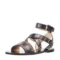 GUESS Cevie 2 sandalen met studs zwart/bruin - thumbnail