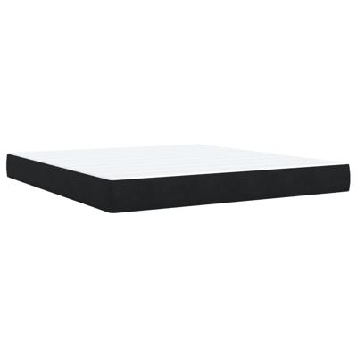 Boxspring met matras fluweel zwart 120x200 cm - thumbnail