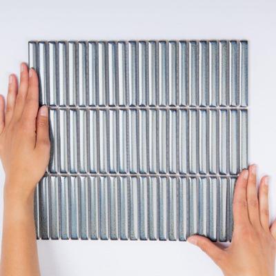 Mozaiek Sevilla Kit-Kat mini's Grijs - Blauw spikkel 1,2x9,2 Mozaiek Sevilla Kit-Kat mini's Grijs - Blauw spikkel 1,2x9,2