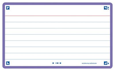Flashcard oxf 2.0 75x125mm 80vel 250gr lijn paars | 20 stuks