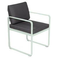 Fermob Bellevie dining armchair tuinstoel Ice mint - Graphite - thumbnail