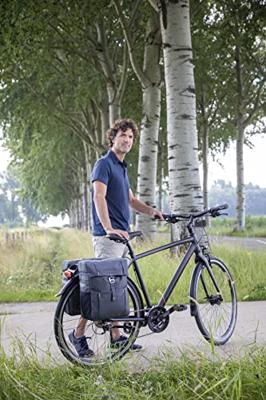 Newlooxs Vigo double - sportieve dubbele fietstas, grijs - thumbnail