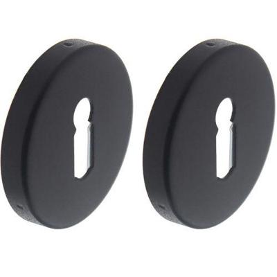 Intersteel rozetten met sleutelgat verdekt 49x7mm - mat zwart