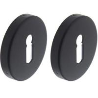 Sleutelrozetten verdekt ø53x9mm structuur zwart - thumbnail