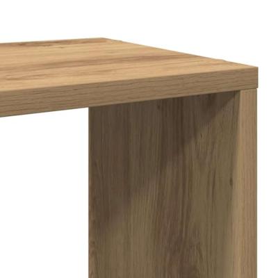 Boekenkast/kamerscherm 60x24x186 cm artisanaal eikenkleur