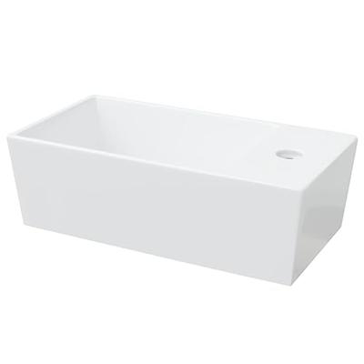 Wasbak 48x25x15 cm keramiek wit - thumbnail