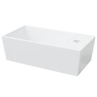 Wasbak 48x25x15 cm keramiek wit - thumbnail