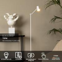 Lucide TIPIK - Oplaadbare Vloerlamp - Accu/Batterij - LED 3 StepDim - 1x3W 2700K - Wit - thumbnail