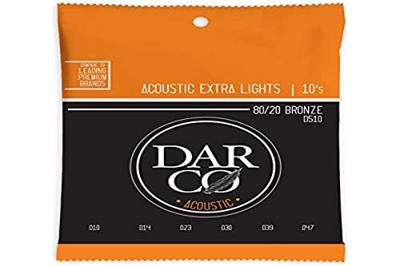 Darco Acoustic D510 Extra Lights 80/20 Bronze 10-47 snarenset voor westerngitaar Darco Acoustic D510 Extra Lights 80/20 Bronze 10-47 snarenset voor westerngitaar