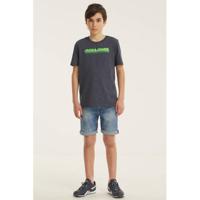 JACK & JONES JUNIOR T-shirt JCONEWDENNIS met logo donkerblauw - thumbnail