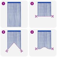 VidaXL Draadgordijnen 140x250 cm blauw 2 st - thumbnail