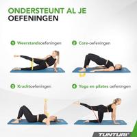 Tunturi NBR Yogamat met Draagtas | Fitness mat Extra dik & zacht | Sportmat | Anti slip | 180x60x1.5cm | Incl Trainingsapp | Petrol Blauw - thumbnail