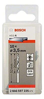 Bosch Accessories 2608597225 HSS Metaal-spiraalboor 3.5 mm Gezamenlijke lengte 52 mm Rollenwals DIN 1897 Cilinderschacht 10 stuk(s)