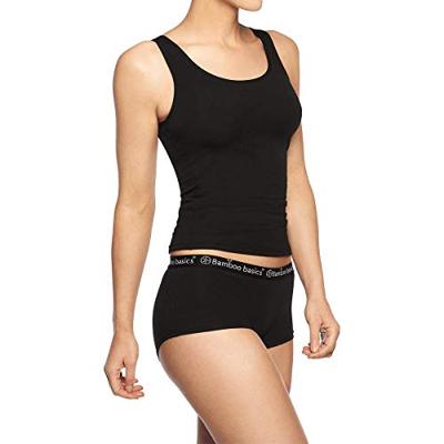2-pak Hipsters dames - Iris - Bamboe dames short zwart - Hipster ondergoed dames - Elastische band