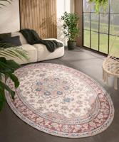 Heritaged Buitenkleed ovaal Vintage - Valenca Nova crème|rood - - thumbnail