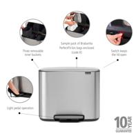 Brabantia Bo Pedaalemmer 33 Liter (3x11 Liter) - thumbnail