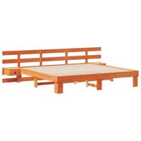 Bedframe met lade Bruin 180 x 200 cm Massief hout - thumbnail