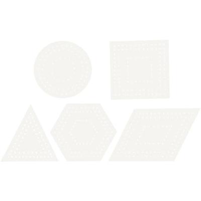 Creativ Company Kruissteken karton, geometrisch, afm 10-17 cm, wit, 20 stuk/ 1 doos - thumbnail