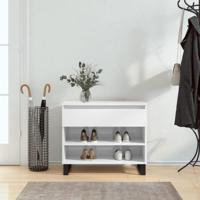 VidaXL Schoenenkast 70x36x60 cm bewerkt hout hoogglans wit - thumbnail