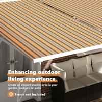 VidaXL Zonnescherm vervangingen geel en grijs 1000 x 160 cm - thumbnail