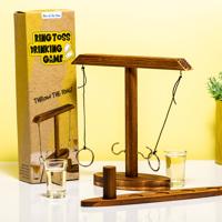Houten Ring Toss Drinkspel - Wooden toss - thumbnail