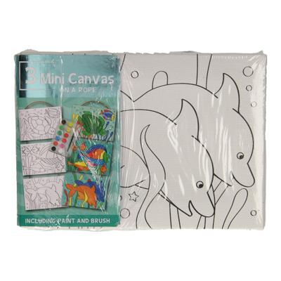 Wins Holland Canvas schilderset onderwaterwereld, set van 3 stuks