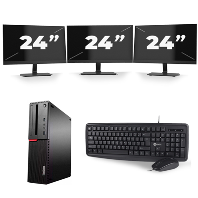 Lenovo ThinkCentre M710s SFF - Intel Core i5-7e Generatie - 8GB RAM - 256GB SSD - Windows 11 + 3x 24 inch Monitor Lenovo ThinkCentre M710s SFF - Intel Core i5-7e Generatie - 8GB RAM - 256GB SSD - Windows 11 + 3x 24 inch Monitor