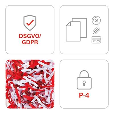 HSM shredstar X8 Papierversnipperaar 8 vellen Cross cut 4.5 x 30 mm P-4 18 l Ook geschikt voor Paperclips, CDs, DVDs, Nietjes, Creditcards