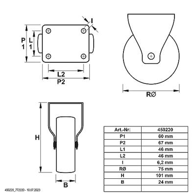 dörner + helmer Apparaatzwenkwiel Wieldiameter: 75 mm Draagvermogen (max.): 60 kg 4 stuk(s) dörner + helmer Apparaatzwenkwiel Wieldiameter: 75 mm Draagvermogen (max.): 60 kg 4 stuk(s)