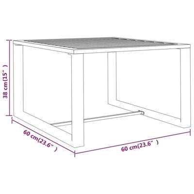 3-delige Loungeset met kussens aluminium antracietkleurig - thumbnail