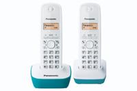 Panasonic KX-TG1612FRC Duo draadloze telefoon zonder antwoordapparaat Wit Blauw - thumbnail