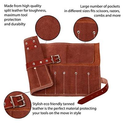 Dark Stag Accessories Barber Tool Roll Leather 1Stuks Dark Stag Accessories Barber Tool Roll Leather 1Stuks