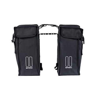 Dubbele fietstas Basil Mara XL 35 liter 35 x 15 x 32 cm - zwart - thumbnail